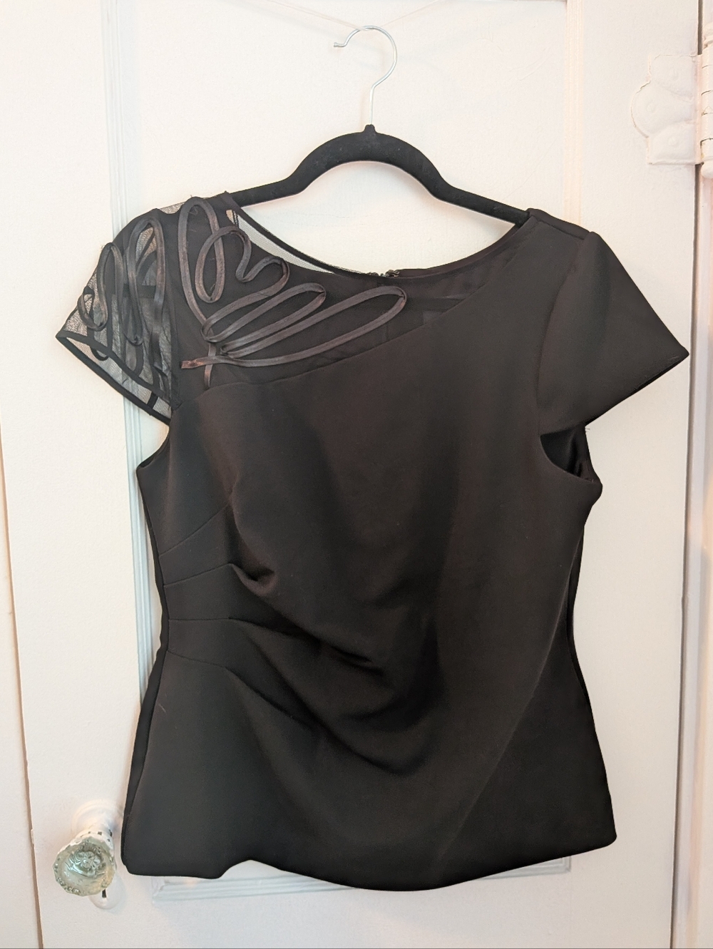 Adrianna Papell Stoutache Crepe Top - Size 8